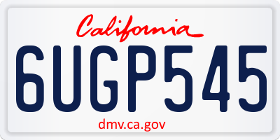 CA license plate 6UGP545