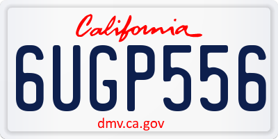 CA license plate 6UGP556