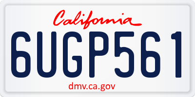 CA license plate 6UGP561