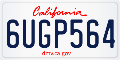 CA license plate 6UGP564