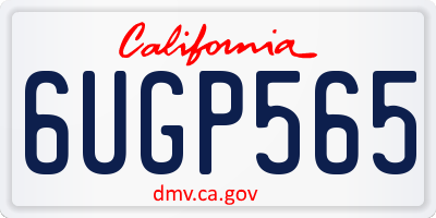 CA license plate 6UGP565