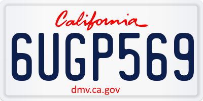 CA license plate 6UGP569