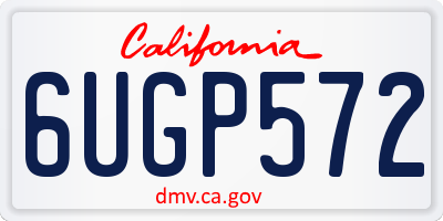 CA license plate 6UGP572