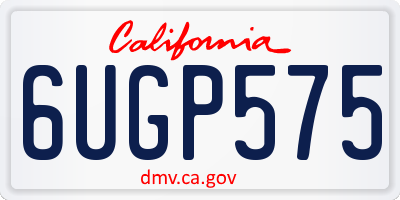 CA license plate 6UGP575