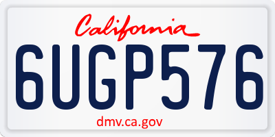 CA license plate 6UGP576