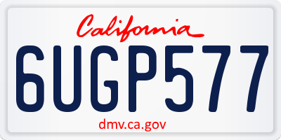 CA license plate 6UGP577