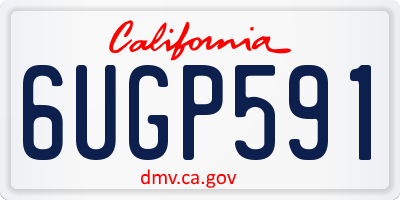 CA license plate 6UGP591