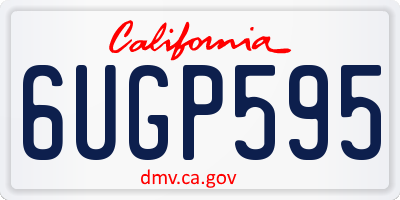 CA license plate 6UGP595