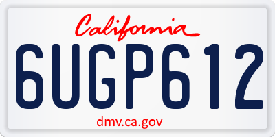 CA license plate 6UGP612