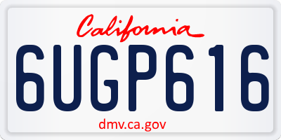 CA license plate 6UGP616