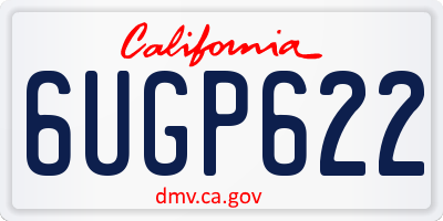 CA license plate 6UGP622
