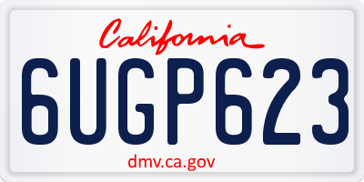 CA license plate 6UGP623