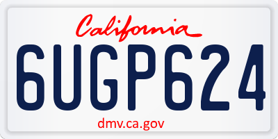 CA license plate 6UGP624