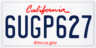 CA license plate 6UGP627