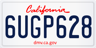 CA license plate 6UGP628