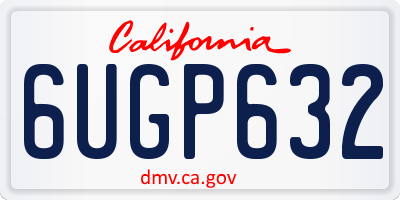 CA license plate 6UGP632