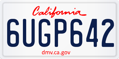 CA license plate 6UGP642