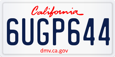 CA license plate 6UGP644