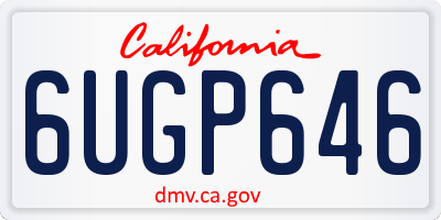 CA license plate 6UGP646