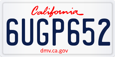 CA license plate 6UGP652