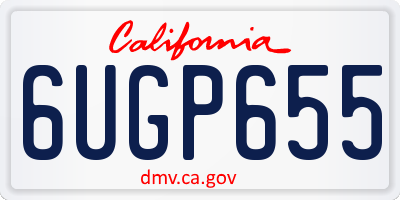 CA license plate 6UGP655
