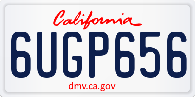 CA license plate 6UGP656