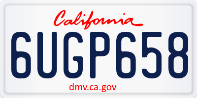 CA license plate 6UGP658
