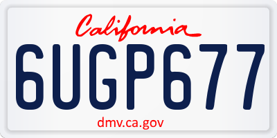CA license plate 6UGP677