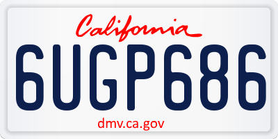 CA license plate 6UGP686