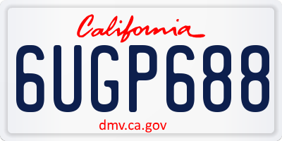 CA license plate 6UGP688