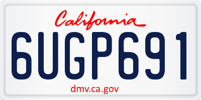 CA license plate 6UGP691