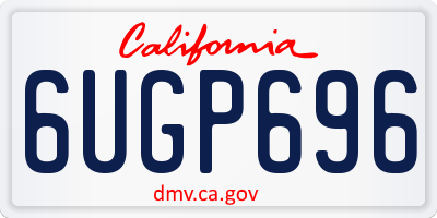 CA license plate 6UGP696