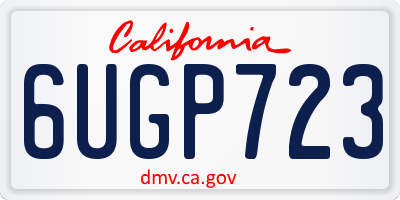 CA license plate 6UGP723