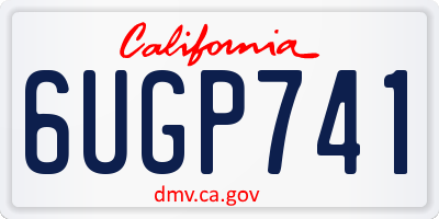CA license plate 6UGP741