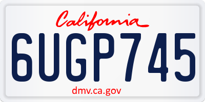 CA license plate 6UGP745