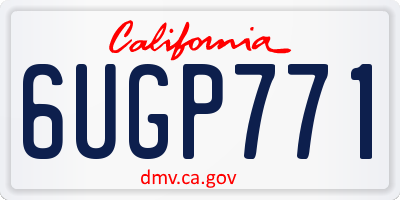 CA license plate 6UGP771