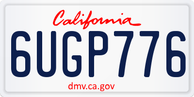 CA license plate 6UGP776