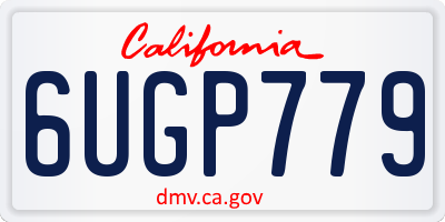 CA license plate 6UGP779