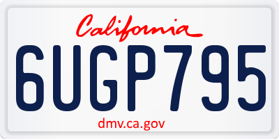CA license plate 6UGP795