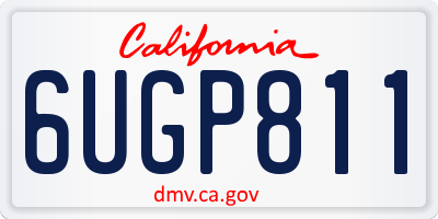 CA license plate 6UGP811
