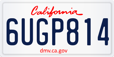 CA license plate 6UGP814