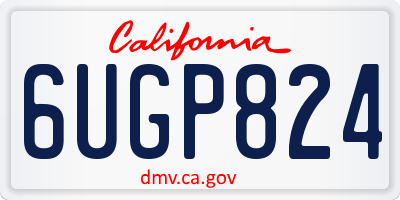 CA license plate 6UGP824
