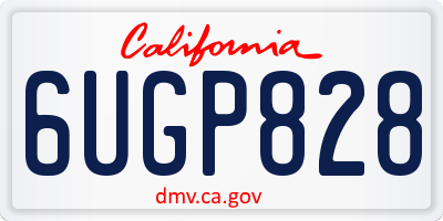 CA license plate 6UGP828