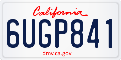 CA license plate 6UGP841