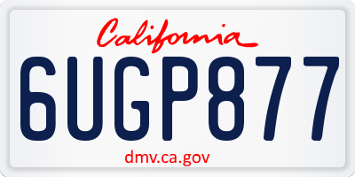 CA license plate 6UGP877