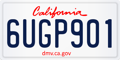 CA license plate 6UGP901