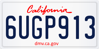CA license plate 6UGP913