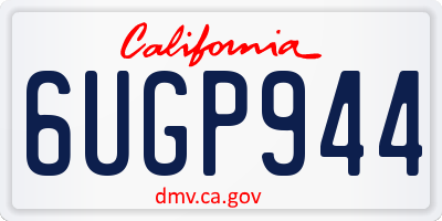 CA license plate 6UGP944