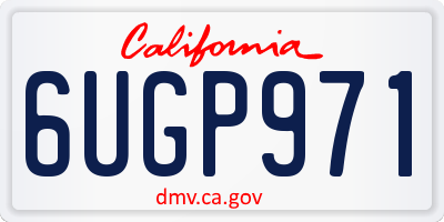 CA license plate 6UGP971
