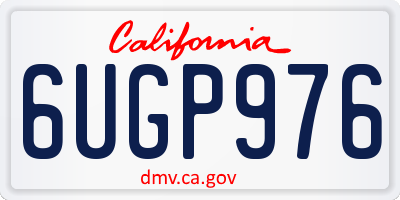 CA license plate 6UGP976